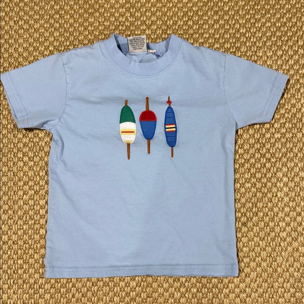Light Blue Kids Tee with Buoy Design
